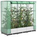 Vidaxl plantenbak verhoogd met kashoes 120x40x123 cm rattanlook