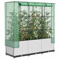 Vidaxl plantenbak verhoogd met kashoes 120x40x138 cm rattanlook