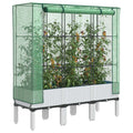 Vidaxl plantenbak verhoogd met kashoes 120x40x140 cm rattanlook