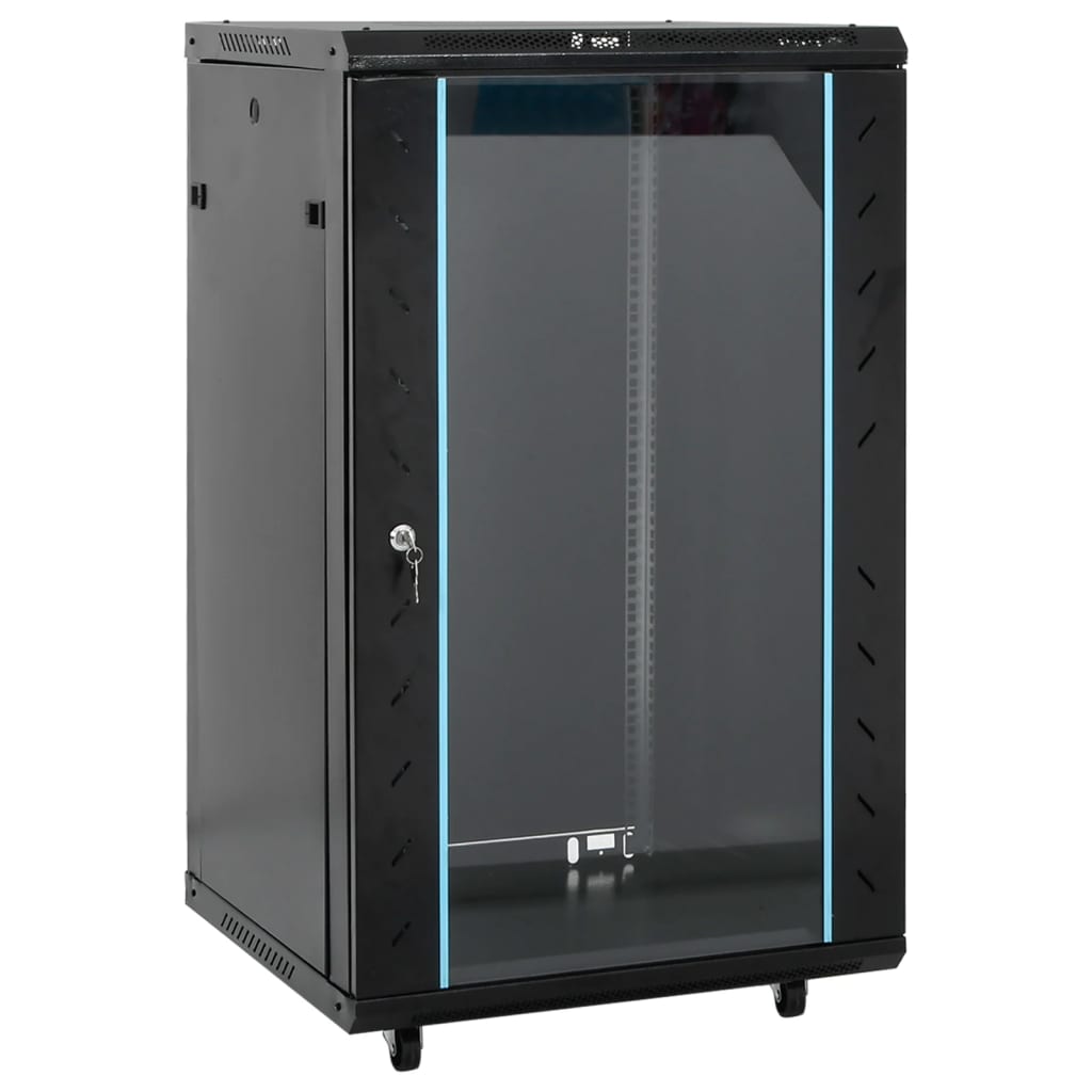 Vidaxxl -Netzwerkschrank 18H 19 19 IP20 60x60x100 cm Schwarz