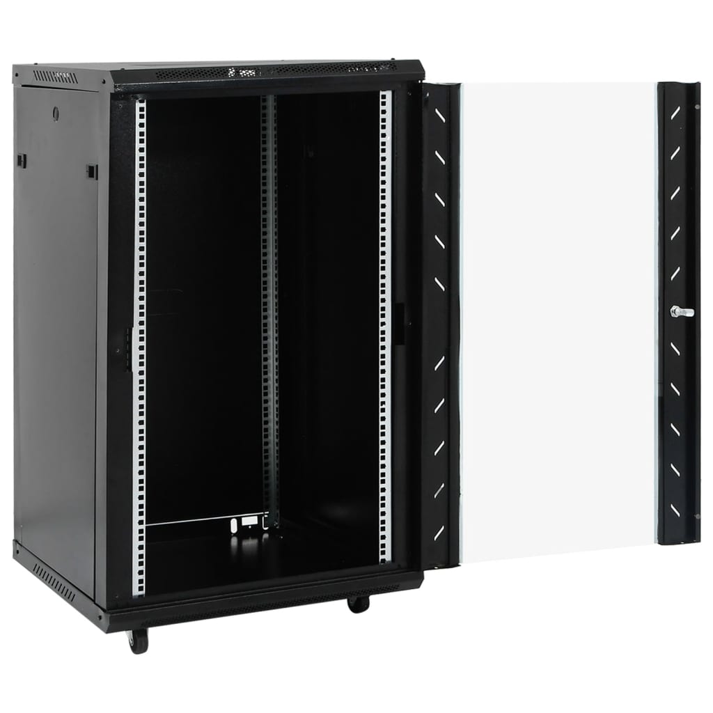 Vidaxxl -Netzwerkschrank 18H 19 19 IP20 60x60x100 cm Schwarz