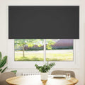 Vidaxl rolgordijn verduisterend 145x130 cm stofbreedte 141,6 cm zwart