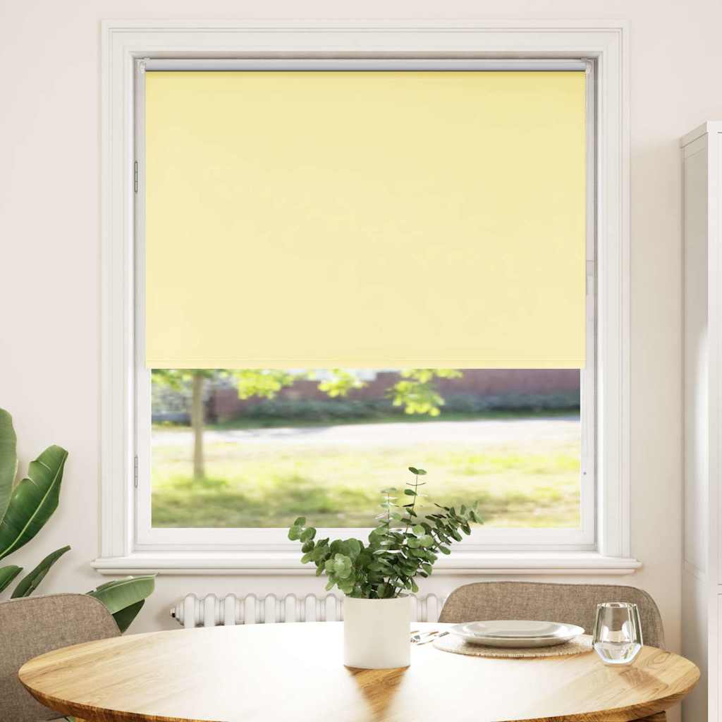 Vidaxl rolgordijn verduisterend 100x130cm stofbreedte 95,7cm geel