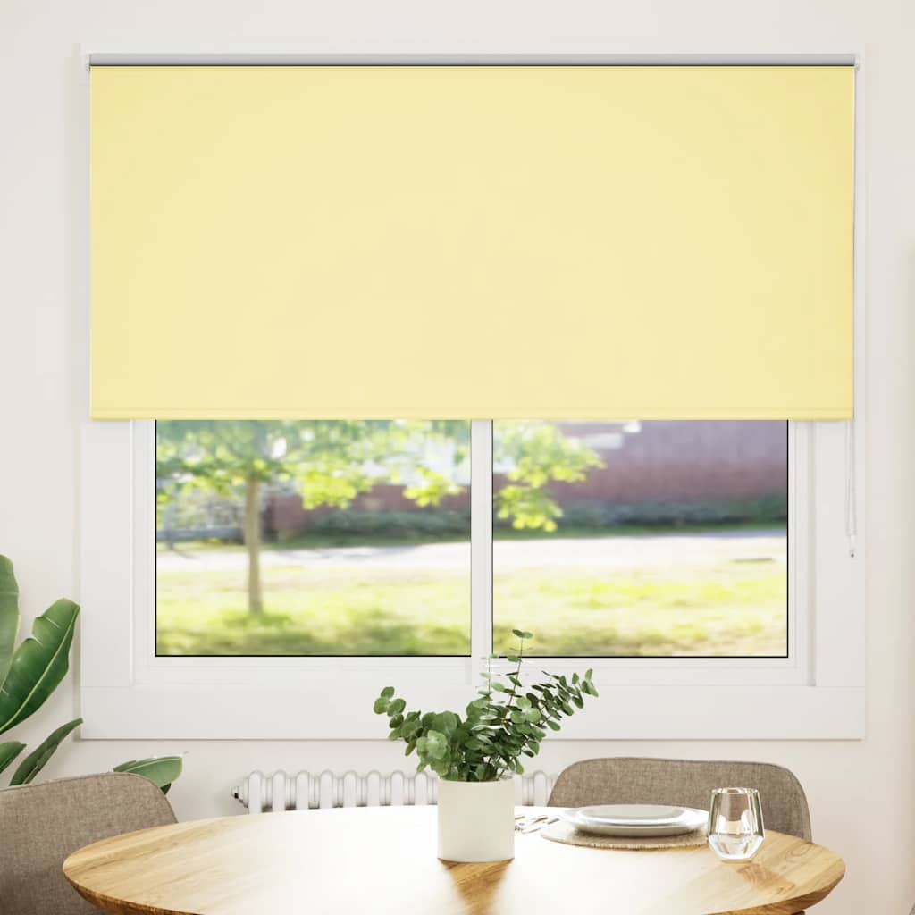 Vidaxl rolgordijn verduisterend 145x130 cm stofbreedte 141,6 cm geel