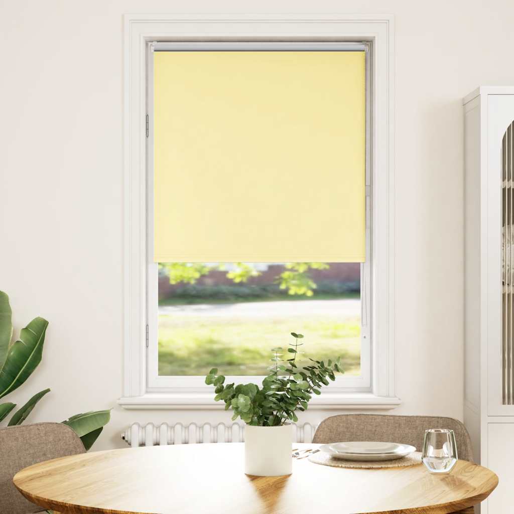 Vidaxl rolgordijn verduisterend 80x150 cm stofbreedte 75,7cm geel