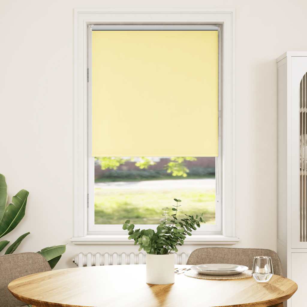 Vidaxl rolgordijn verduisterend 85x150 cm stofbreedte 80,7cm geel
