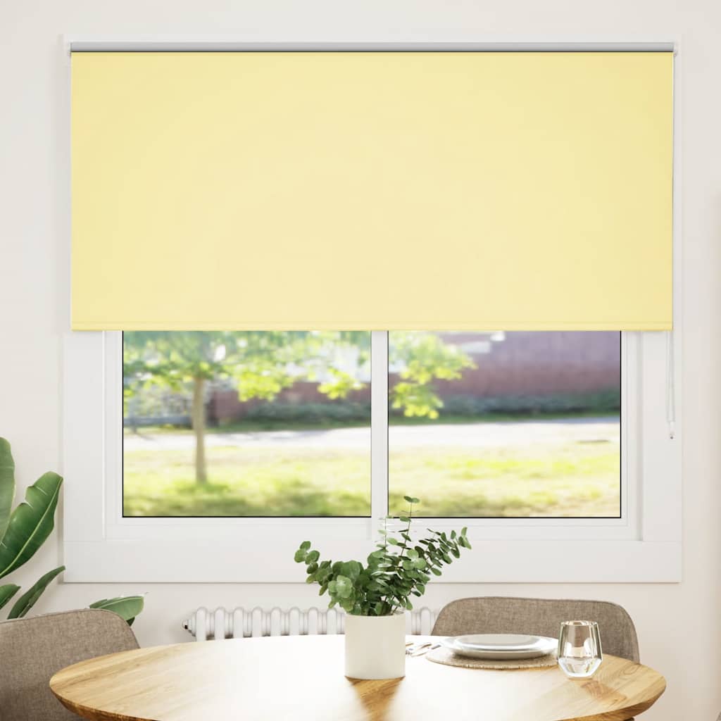 Vidaxl rolgordijn verduisterend 145x150 cm stofbreedte 141,6 cm geel
