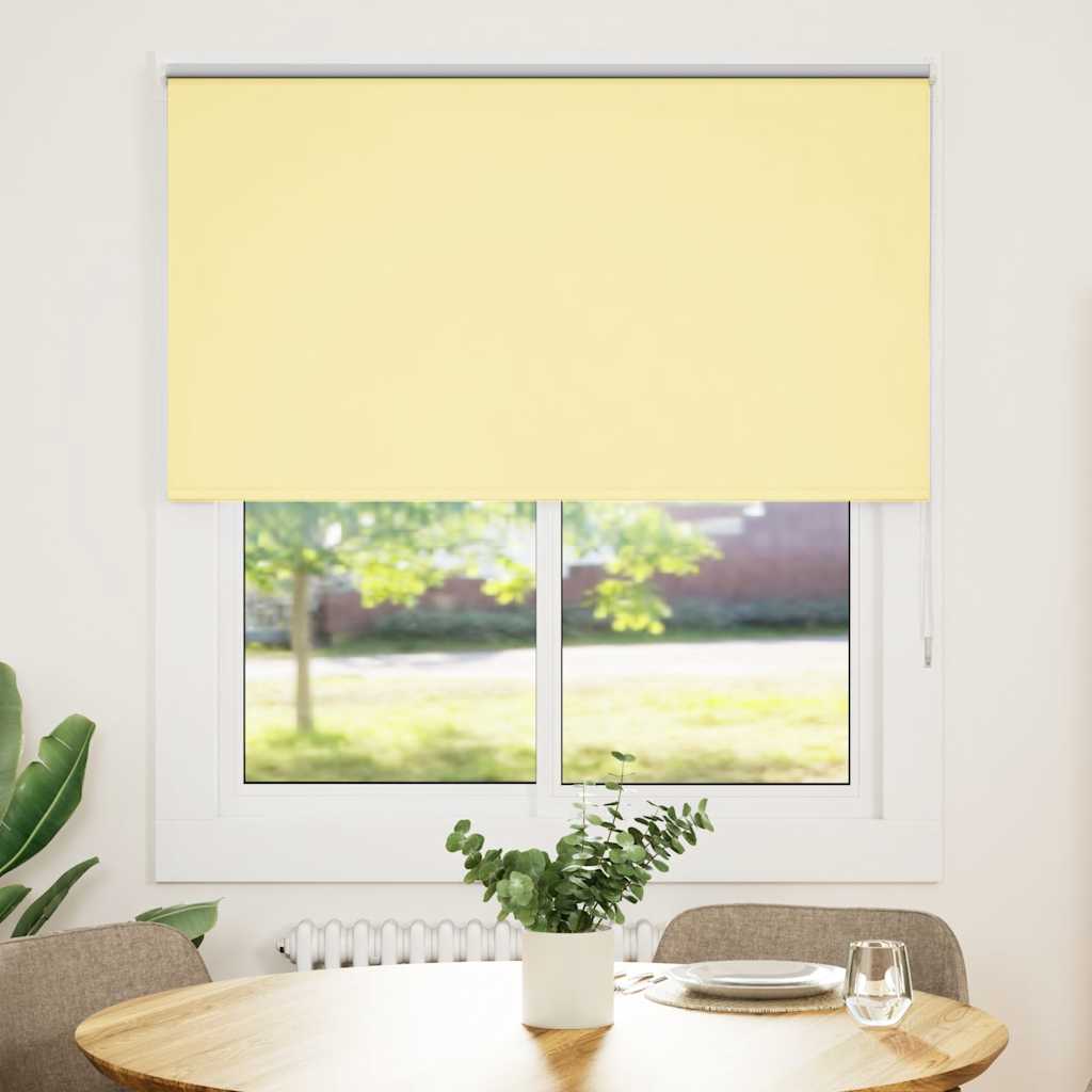 Vidaxl rolgordijn verduisterend 130x175 cm stofbreedte 126,6 cm geel