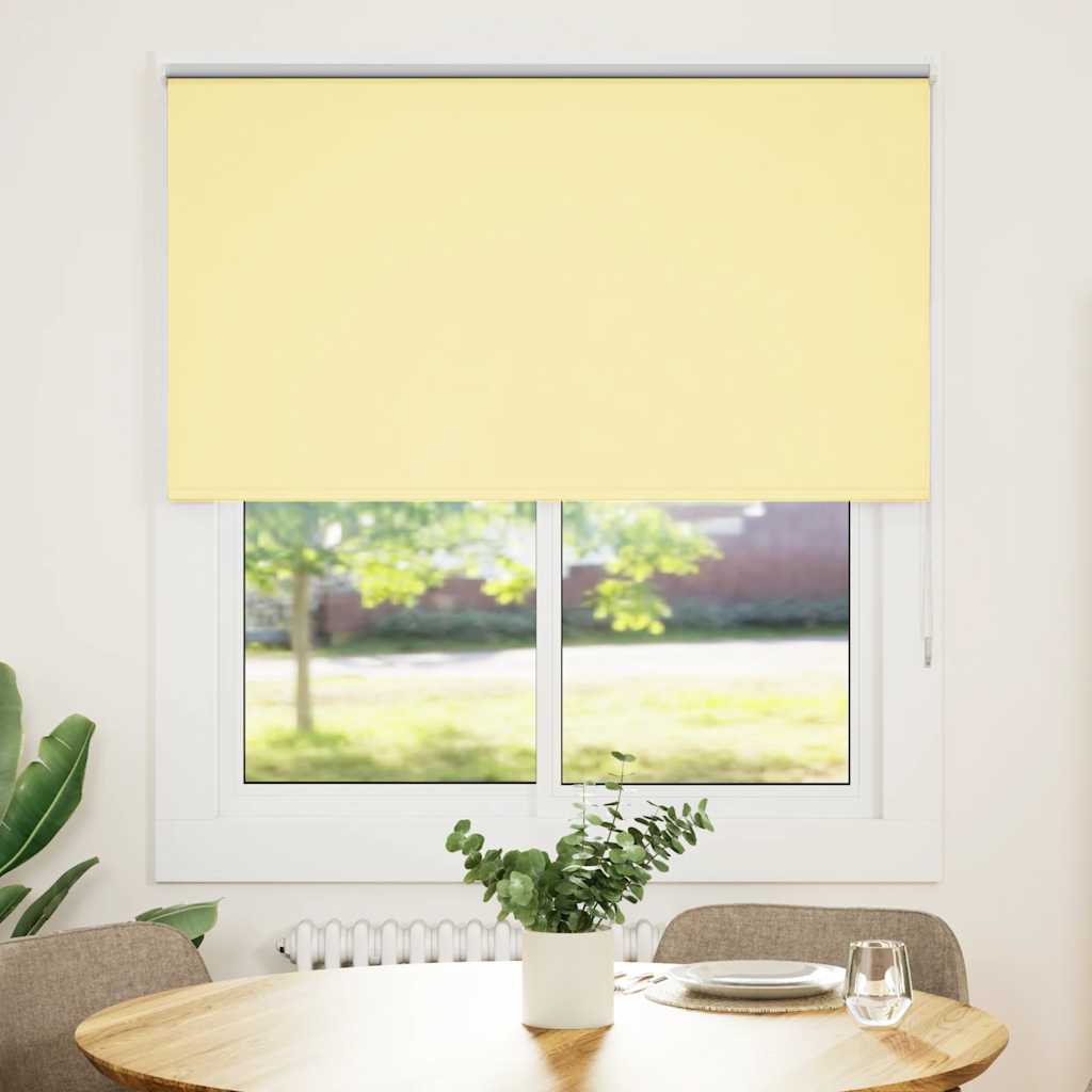 Vidaxl rolgordijn verduisterend 135x175 cm stofbreedte 131,6 cm geel