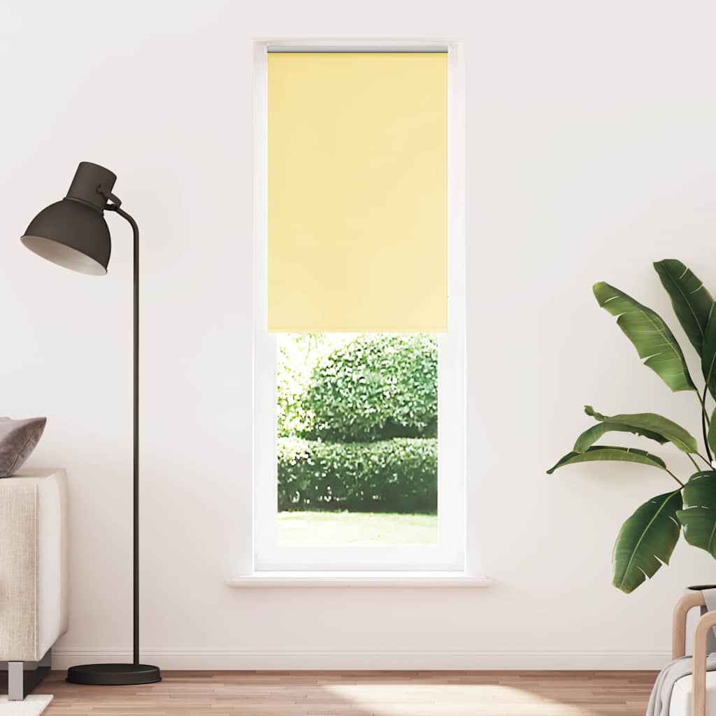 Vidaxl rolgordijn verduisterend 80x230 cm stofbreedte 75,7cm geel