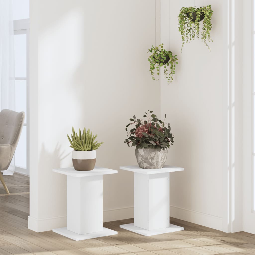 VIDAXL -Anlagenstandards 2 Stück 30 x 30 x 40 cm lackiertes Holz weiß