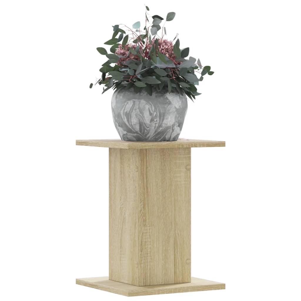 Vidaxl plantenstandaards 2 st 30x30x40 cm bewerkt hout sonoma eiken