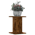 Vidaxl plantenstandaards 2 st 30x30x40 cm bewerkt hout gerookt eiken