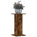 Vidaxl plantenstandaards 2 st 30x30x60 cm bewerkt hout gerookt eiken