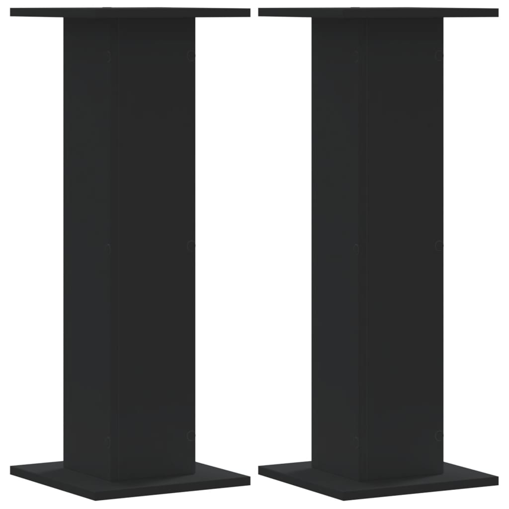 Vidaxl plantenstandaards 2 st 30x30x80 cm bewerkt hout zwart
