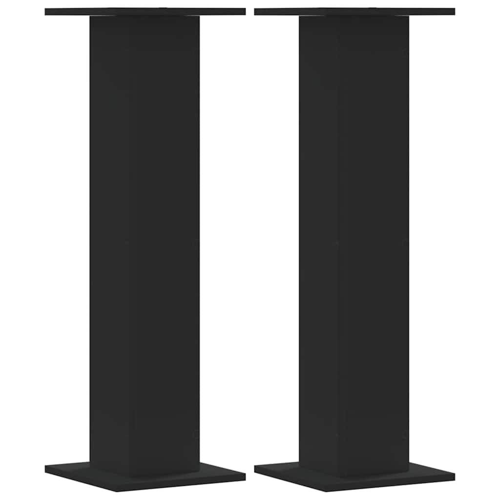Vidaxl plantenstandaards 2 st 30x30x95 cm bewerkt hout zwart