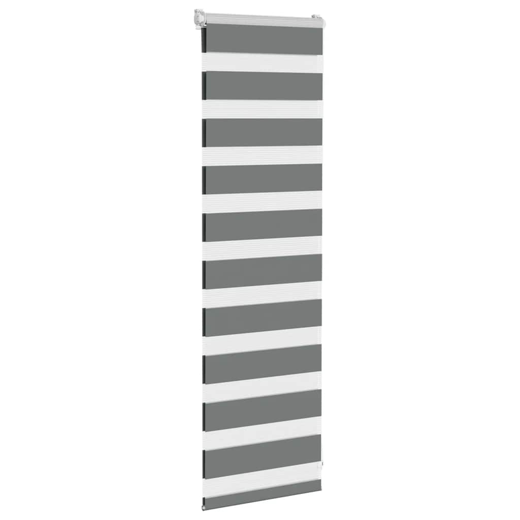 VidaXL Zebra-Rollo 50 x 100 cm, Stoffbreite 45,9 cm, dunkelgrau
