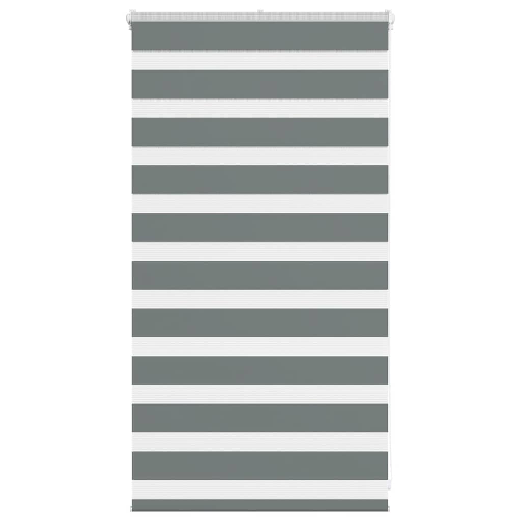 VidaXL Zebra-Rollo 85 x 100 cm, Stoffbreite 80,9 cm, dunkelgrau