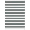 Vidaxl zebra rolgordijn 95x100 cm stofbreedte 90,9 cm donkergrijs