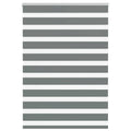 Vidaxl zebra rolgordijn 100x100 cm stofbreedte 95,9 cm donkergrijs