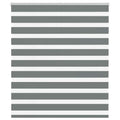 Vidaxl zebra rolgordijn 120x100 cm stofbreedte 115,9 cm donkergrijs