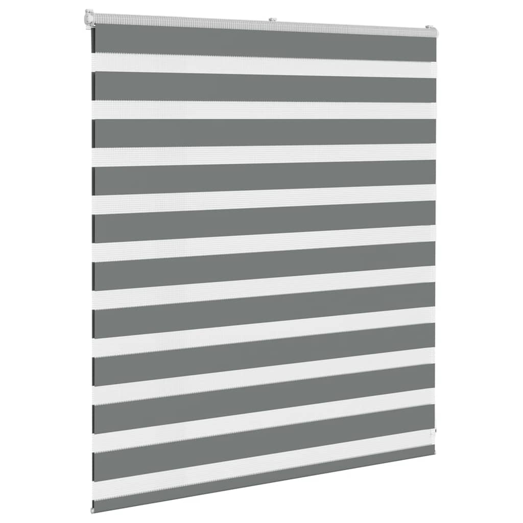 VidaXL Zebra-Rollo 125 x 100 cm, Stoffbreite 120,9 cm, dunkelgrau