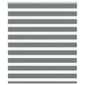 Vidaxl zebra rolgordijn 135x100 cm stofbreedte 130,9 cm donkergrijs