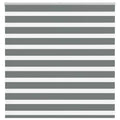 Vidaxl zebra rolgordijn 140x100 cm stofbreedte 135,9 cm donkergrijs