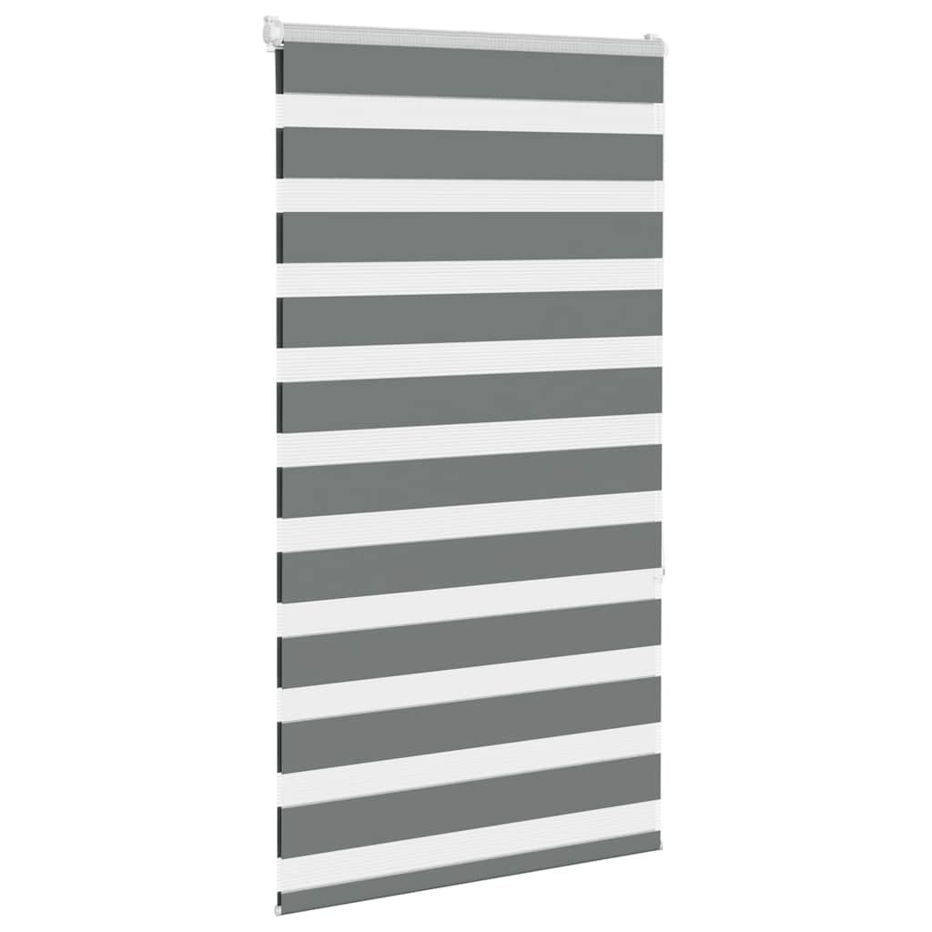 Vidaxxl Zebra-Rollo 90x150 cm Staubbreite 85,9 cm dunkelgrau