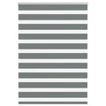 Vidaxl zebra rolgordijn 110x150 cm stofbreedte 105,9 cm donkergrijs