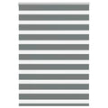 Vidaxl zebra rolgordijn 115x150 cm stofbreedte 110,9 cm donkergrijs
