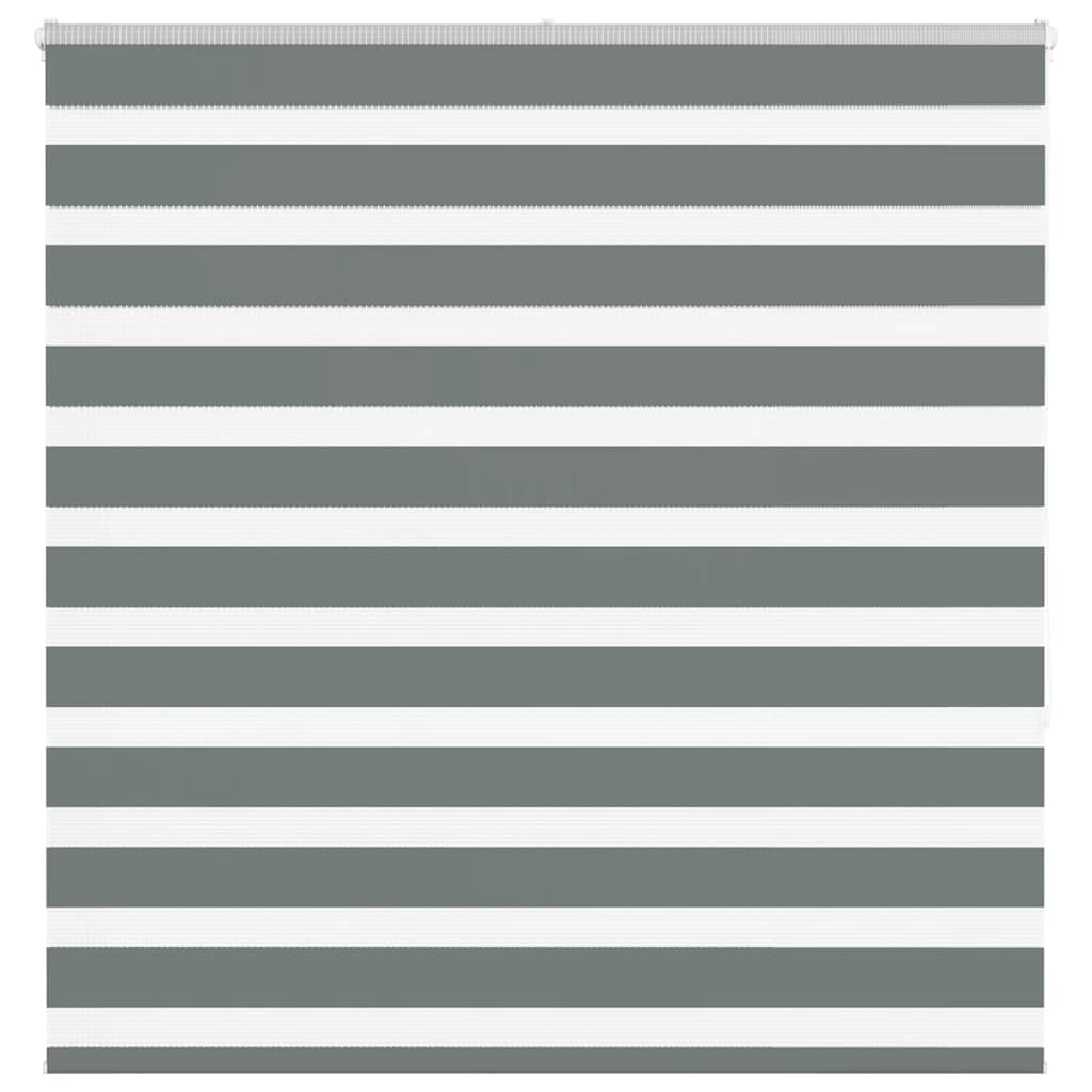 Vidaxl zebra rolgordijn 145x150 cm stofbreedte 140,9 cm donkergrijs