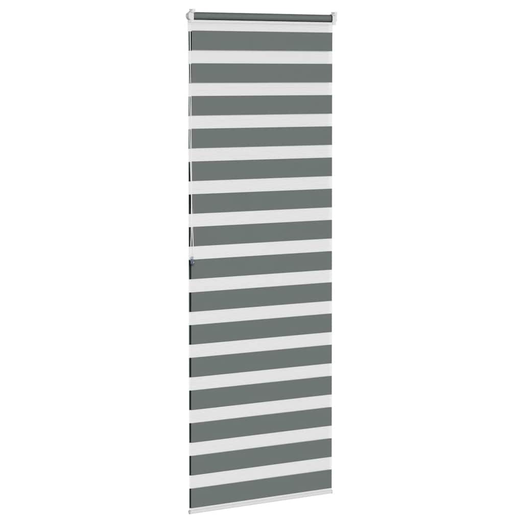 Vidaxxl Zebra-Rollo 80x200 cm, Staubbreite 75,9 cm, dunkelgrau