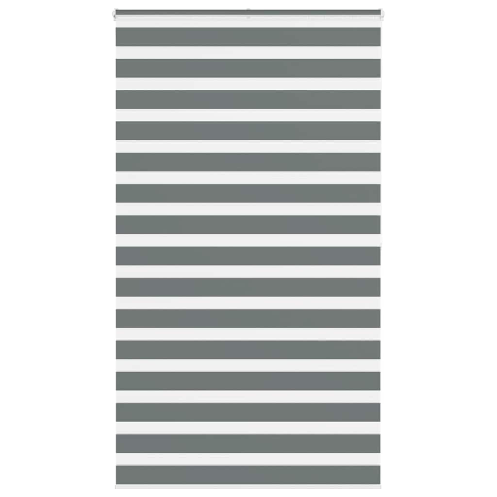VidaXL Zebra-Rollo 125 x 200 cm, Stoffbreite 120,9 cm, dunkelgrau