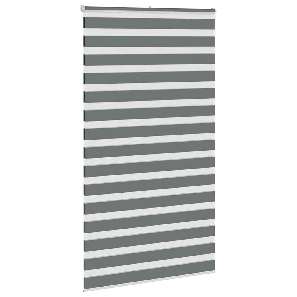 VidaXL Zebra-Rollo 125 x 200 cm, Stoffbreite 120,9 cm, dunkelgrau
