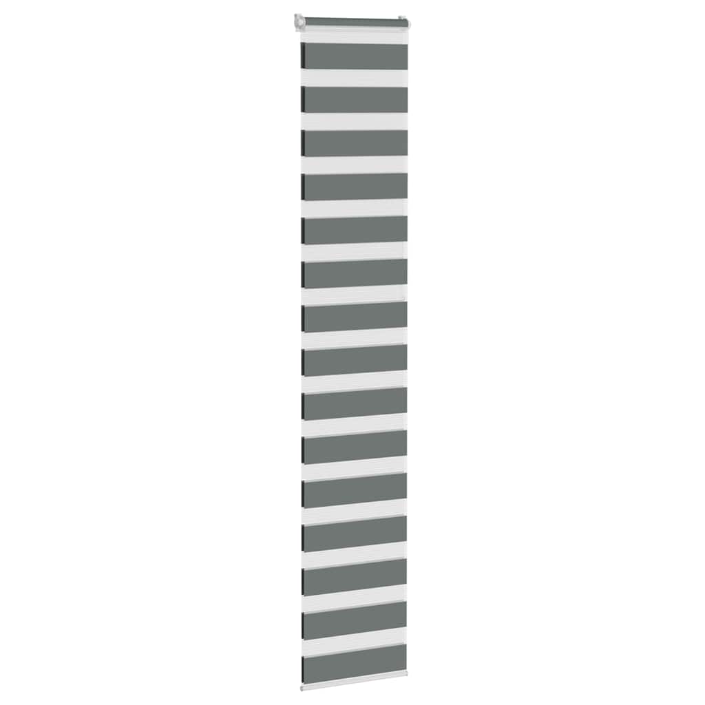 VidaXL Zebra-Rollo 40 x 230 cm, Stoffbreite 35,9 cm, dunkelgrau