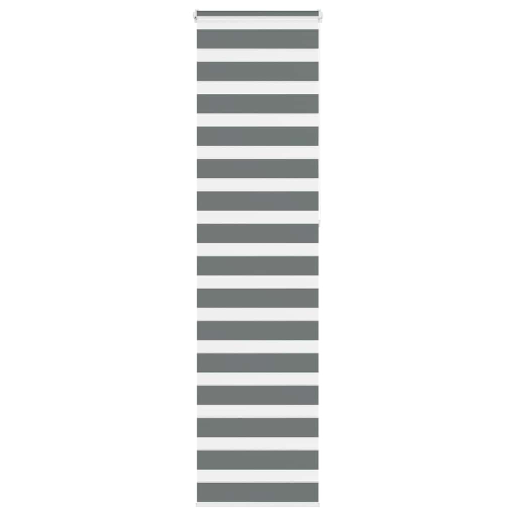VidaXL Zebra-Rollo, 55 x 230 cm, Stoffbreite 50,9 cm, dunkelgrau