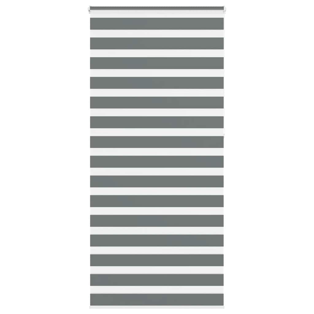 Vidaxl zebra rolgordijn 95x230 cm stofbreedte 90,9 cm donkergrijs