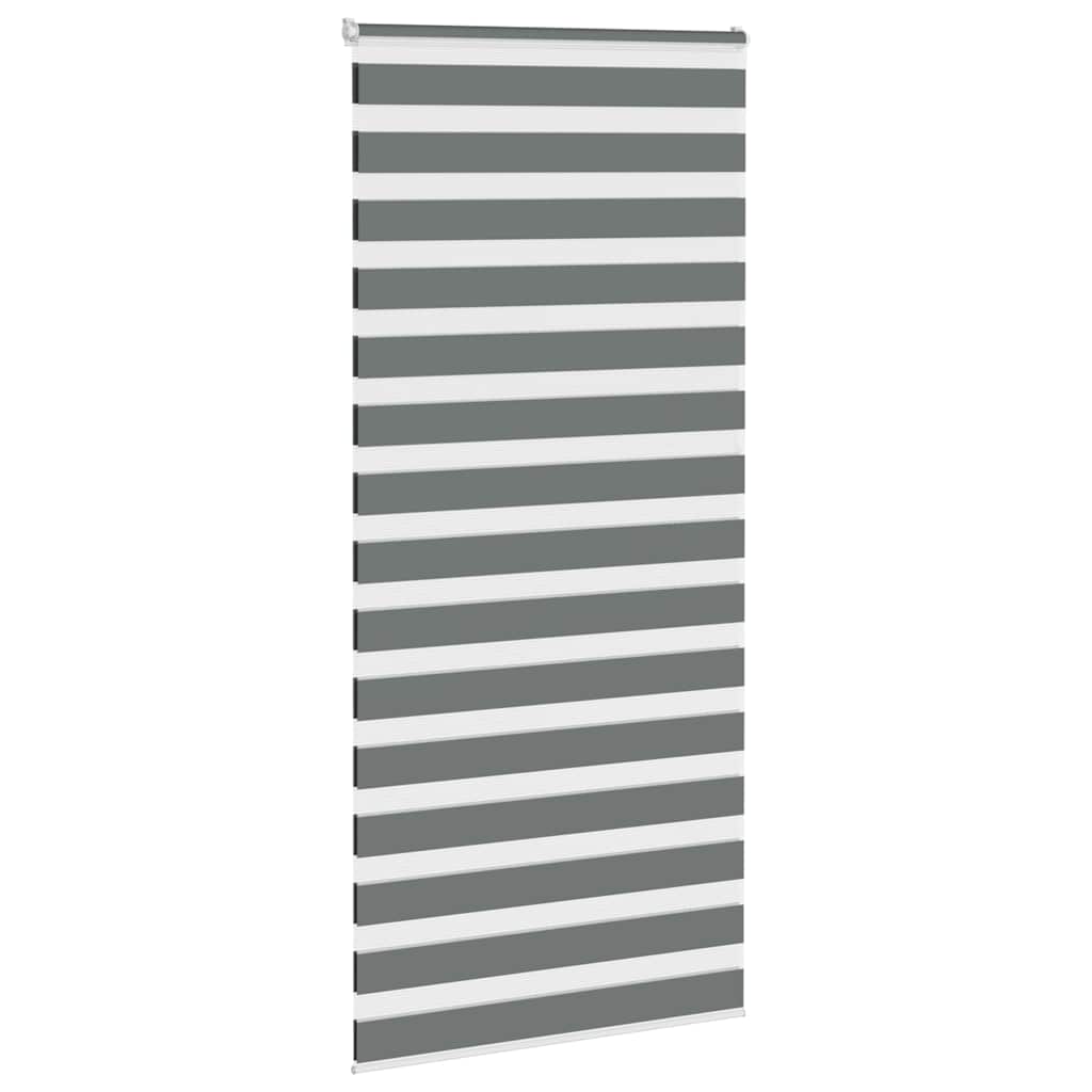 VidaXL Zebra-Rollo 95 x 230 cm, Stoffbreite 90,9 cm, dunkelgrau