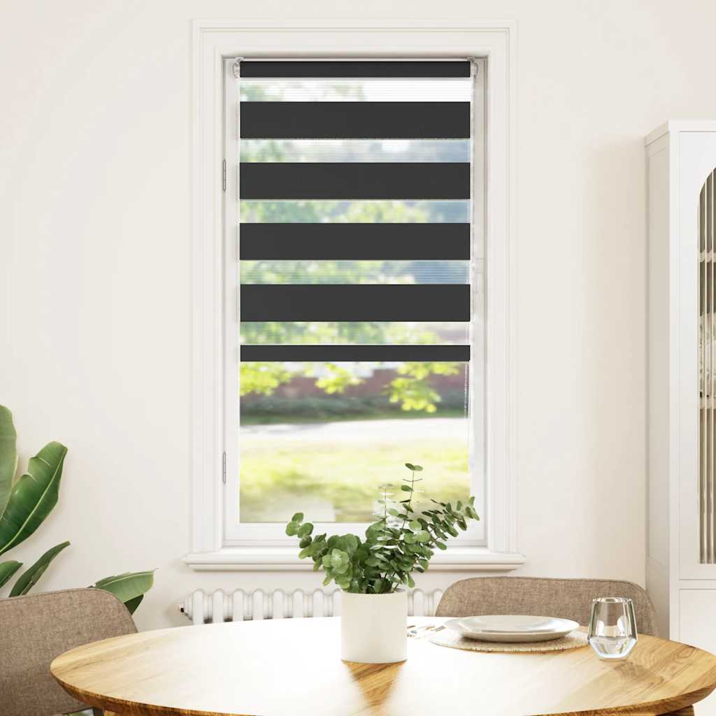 VidaXL Zebra-Rollo 65 x 100 cm, Stoffbreite 60,9 cm, schwarz