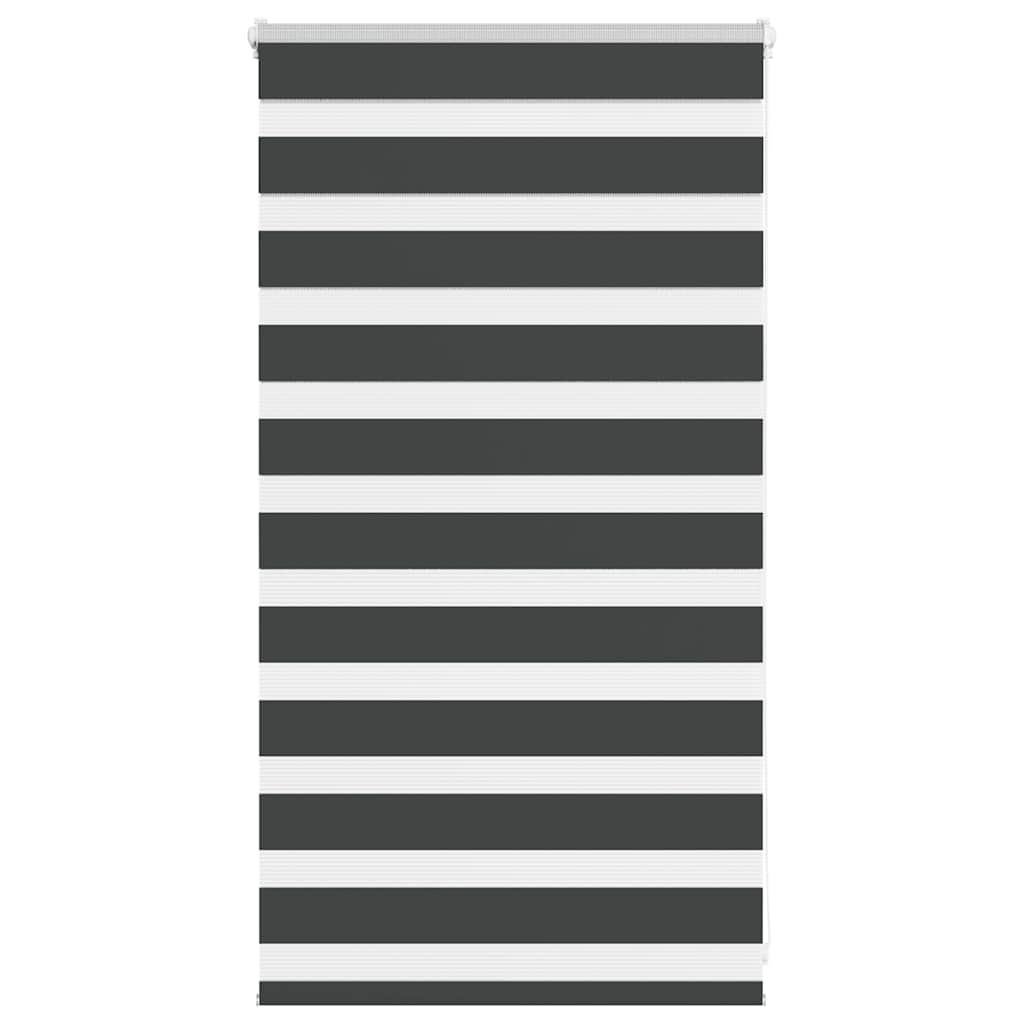 Vidaxl zebra rolgordijn 80x100 cm stofbreedte 75,9 cm zwart