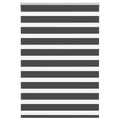 Vidaxl zebra rolgordijn 100x100 cm stofbreedte 95,9 cm zwart