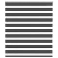 Vidaxl zebra rolgordijn 120x100 cm stofbreedte 115,9 cm zwart