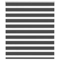 Vidaxl zebra rolgordijn 125x100 cm stofbreedte 120,9 cm zwart