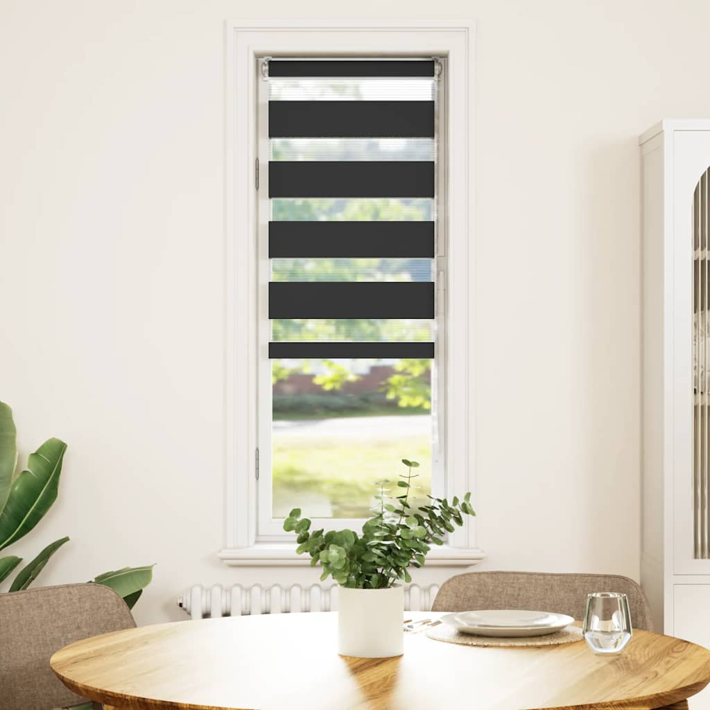 VidaXL Zebra-Rollo 45 x 150 cm, Stoffbreite 40,9 cm, schwarz
