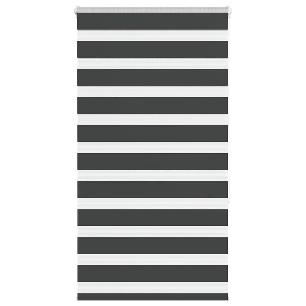 Vidaxl zebra rolgordijn 75x150 cm stofbreedte 70,9 cm zwart