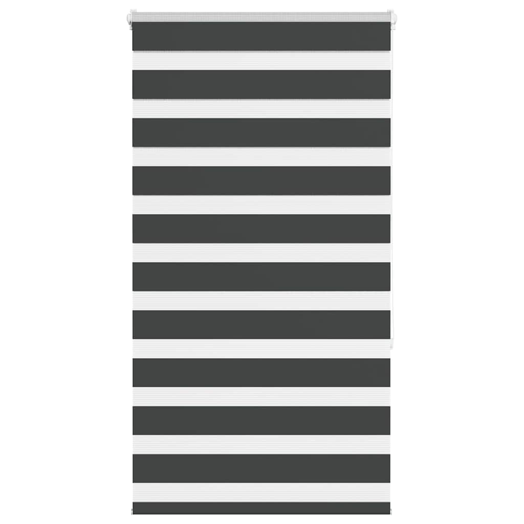 Vidaxl zebra rolgordijn 80x150 cm stofbreedte 75,9 cm zwart