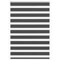 Vidaxl zebra rolgordijn 105x150 cm stofbreedte 100,9 cm zwart