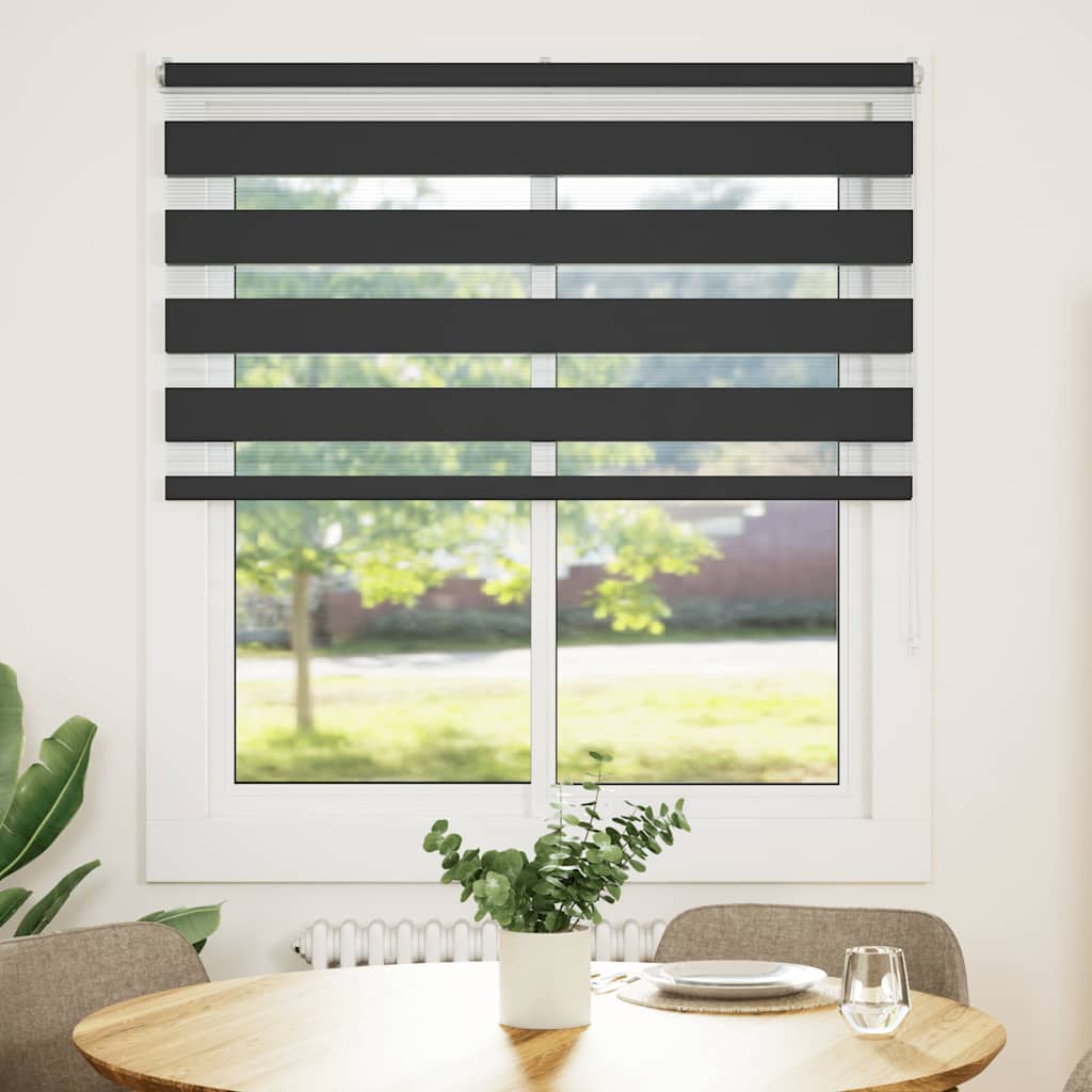 VidaXL Zebra-Rollo 120 x 150 cm, Stoffbreite 115,9 cm, schwarz