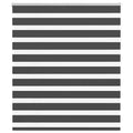 Vidaxl zebra rolgordijn 125x150 cm stofbreedte 120,9 cm zwart